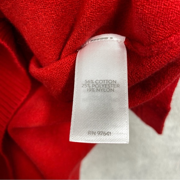 NEW J. Jill V-Neck Sweater Tunic Knit Size 3X Ruby Red - Picture 6 of 7